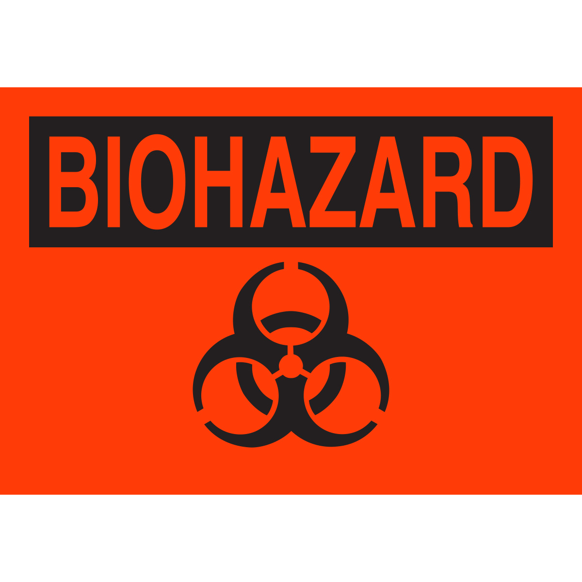 20334LS-A Lbls BIOHAZARD 3.5x5 20PK