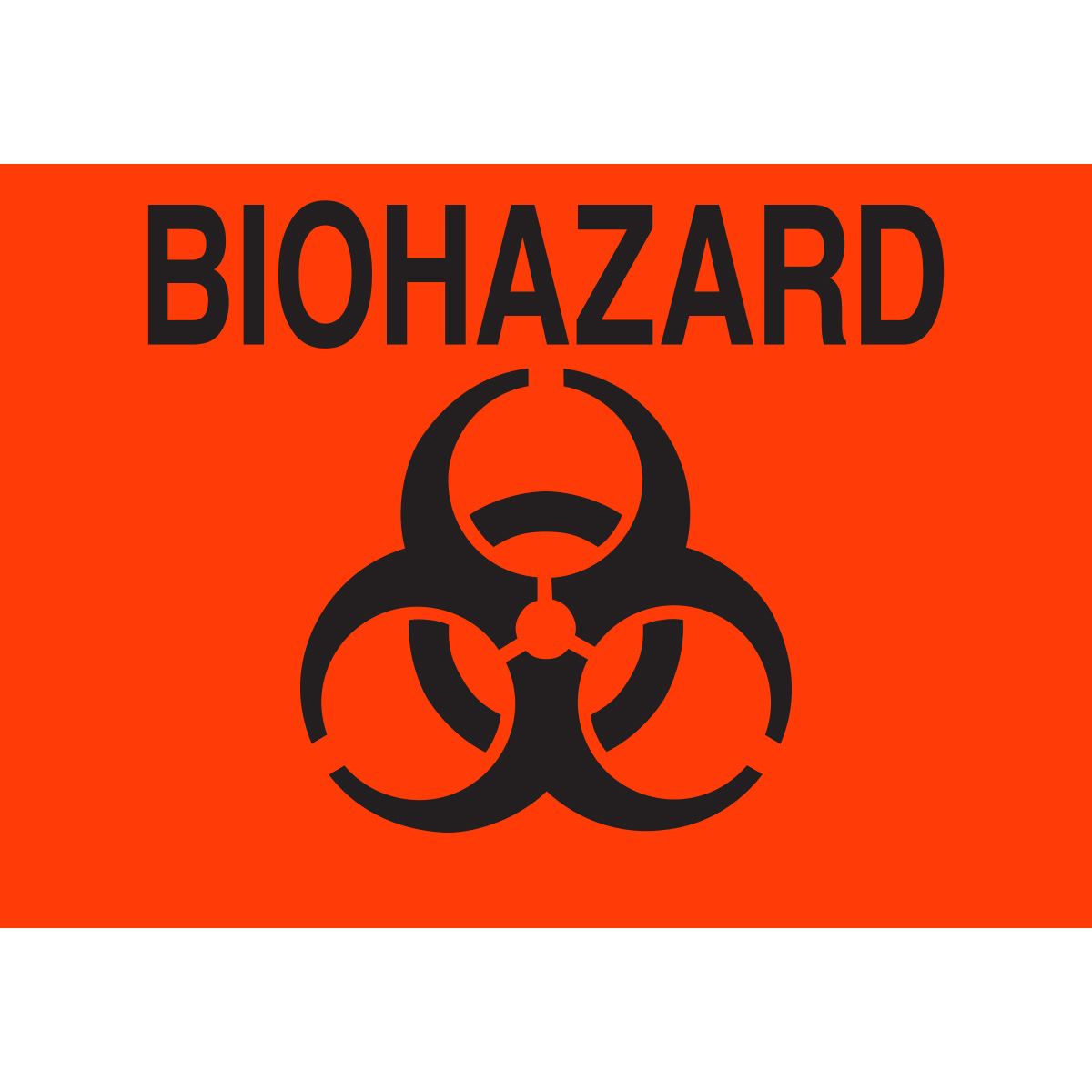 89170-A Lbls BIOHAZARD 3.5x5 Sign