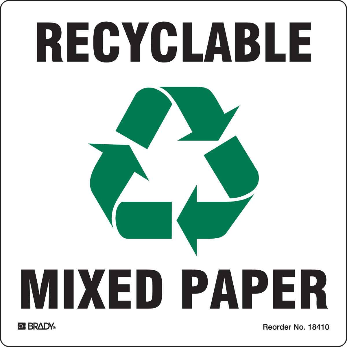 18410FLS B-7569 5X5 5/PK RECYCLABLE MIXED PAPER