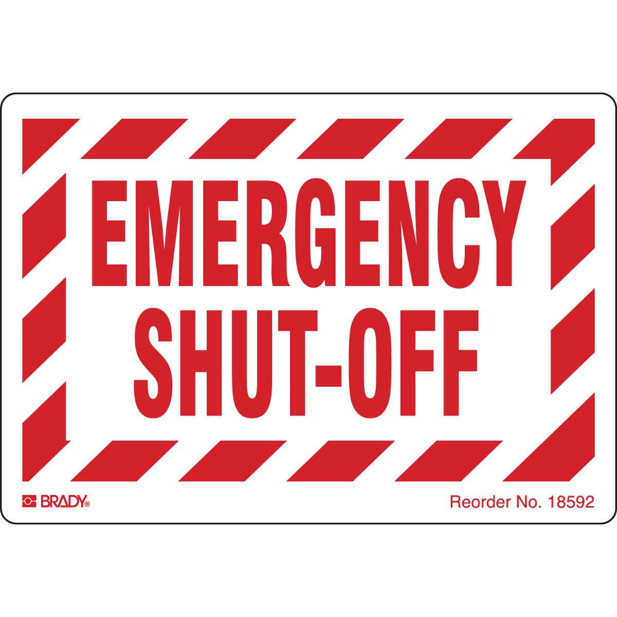 18592LS B-7569 3.5X5 25/PK EMERGENCY SHUT OFF