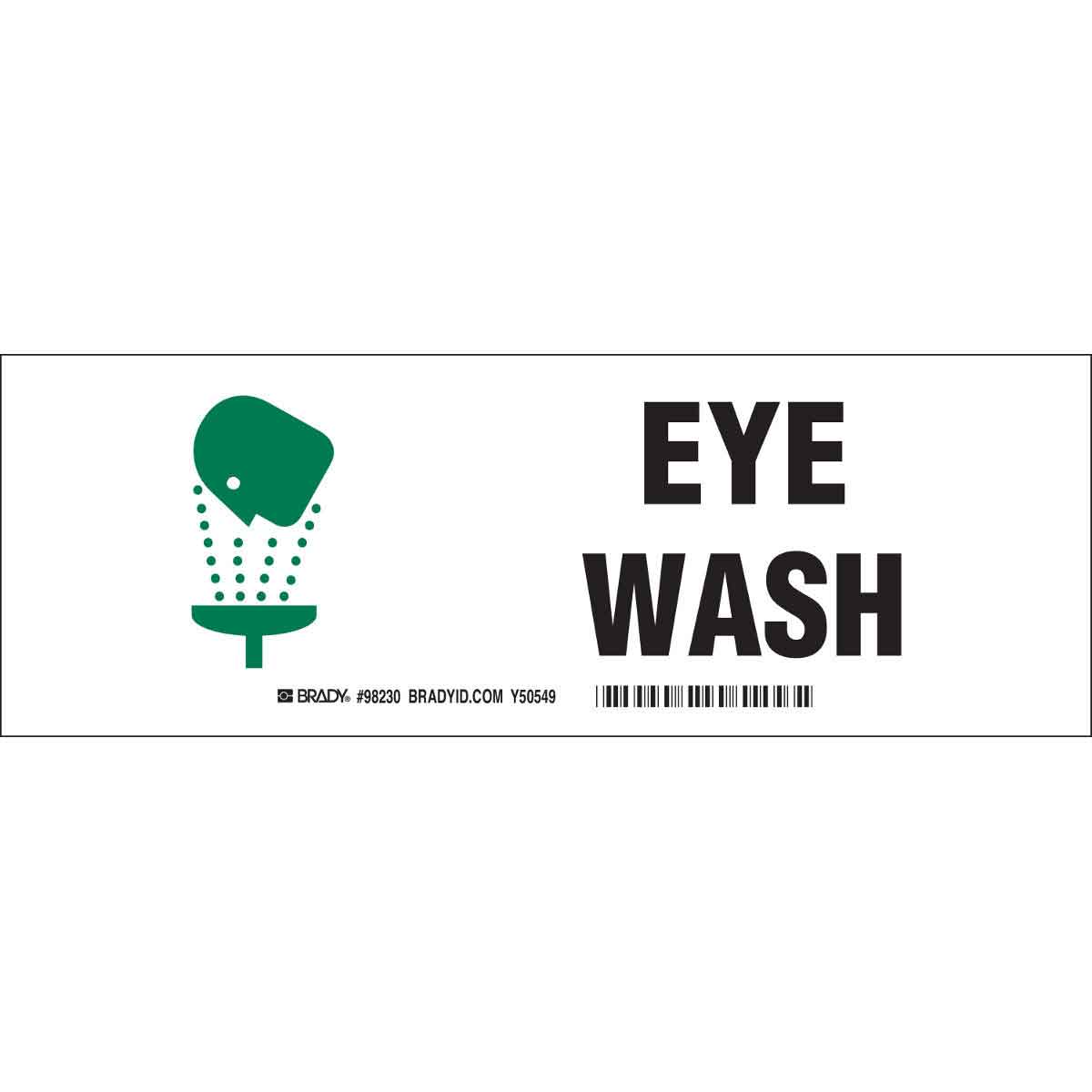 20102KLS B-302 3.5X10 BLK/GRN/WHT 10/PK EYE WASH
