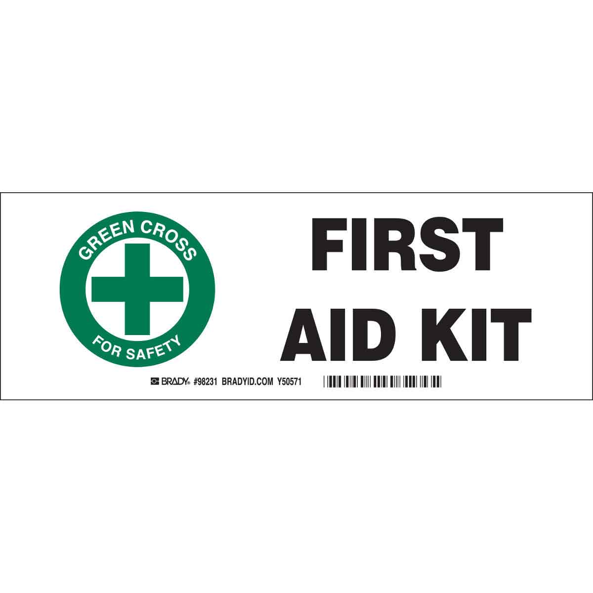 20104KLS B-302 3.5X10 BLK/GRN/WHT 10/PK FIRST AID