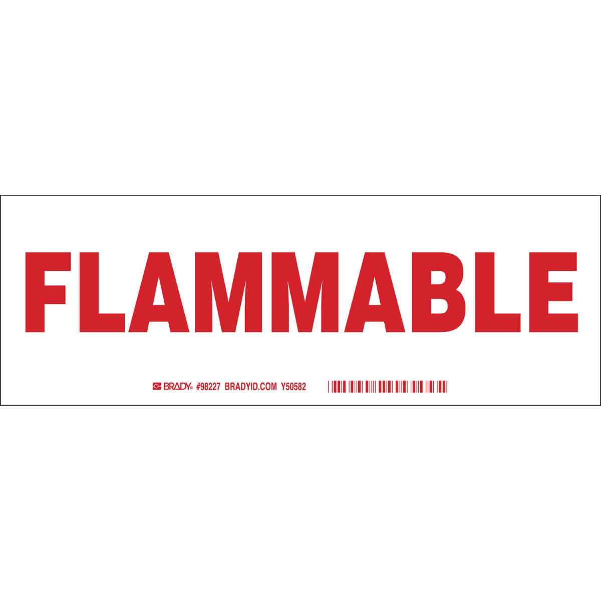 20105KLS B-302 3.5X10 RED/WHT 10/PK FLAMMABLE