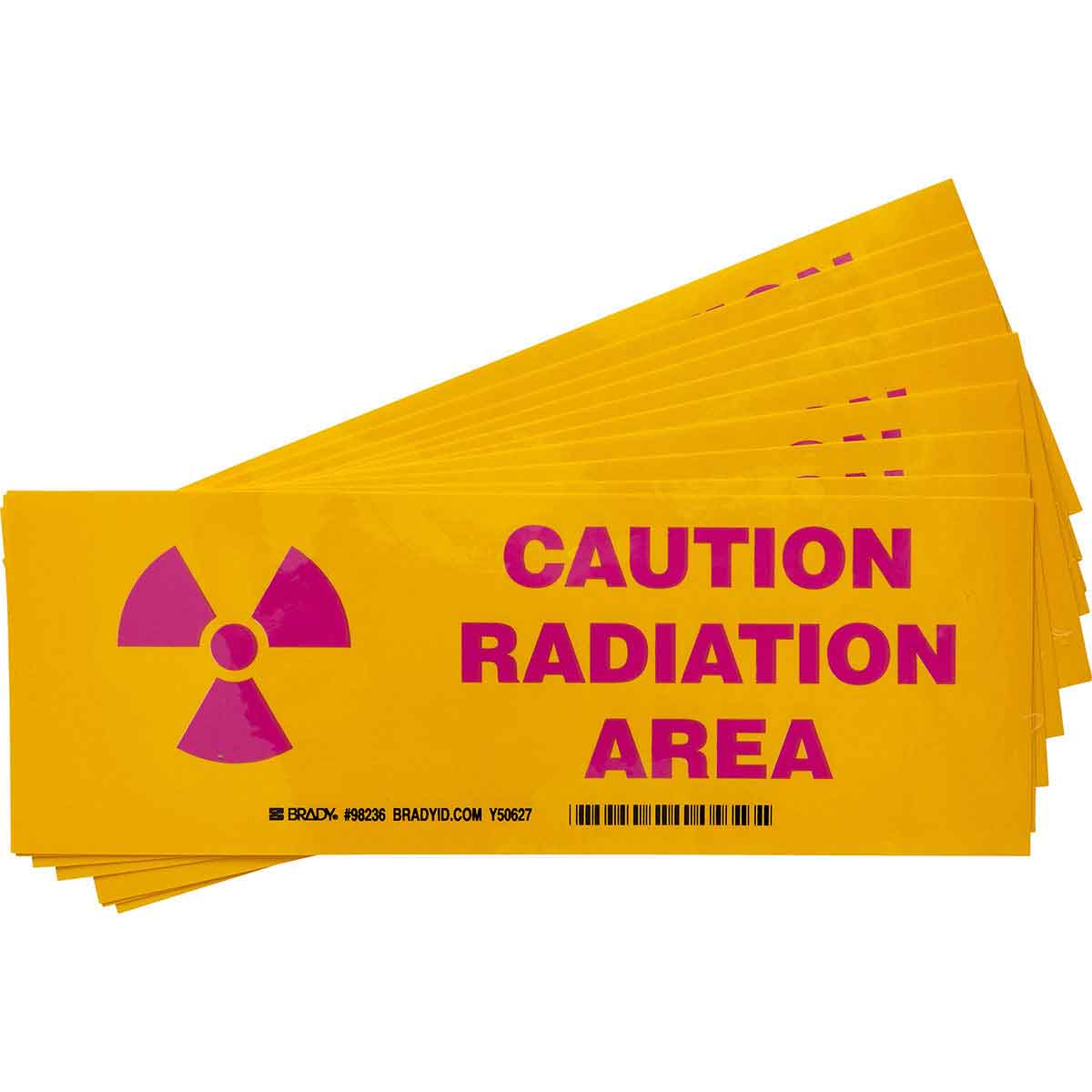 20109KLS B-302 3.5X10 10/PK CAUTION RADIATION
