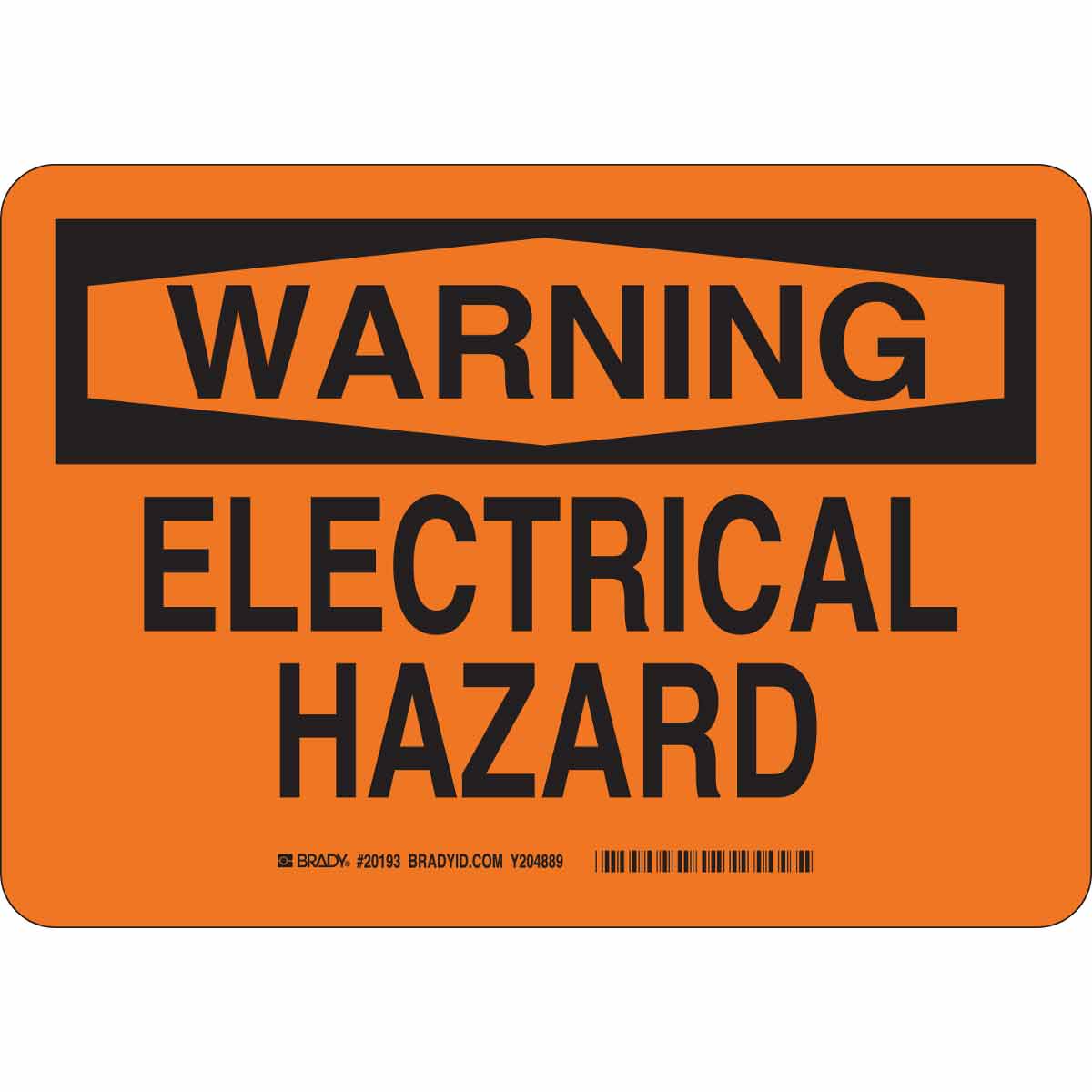 B140 SAFETY SIGNS BLK/ORG