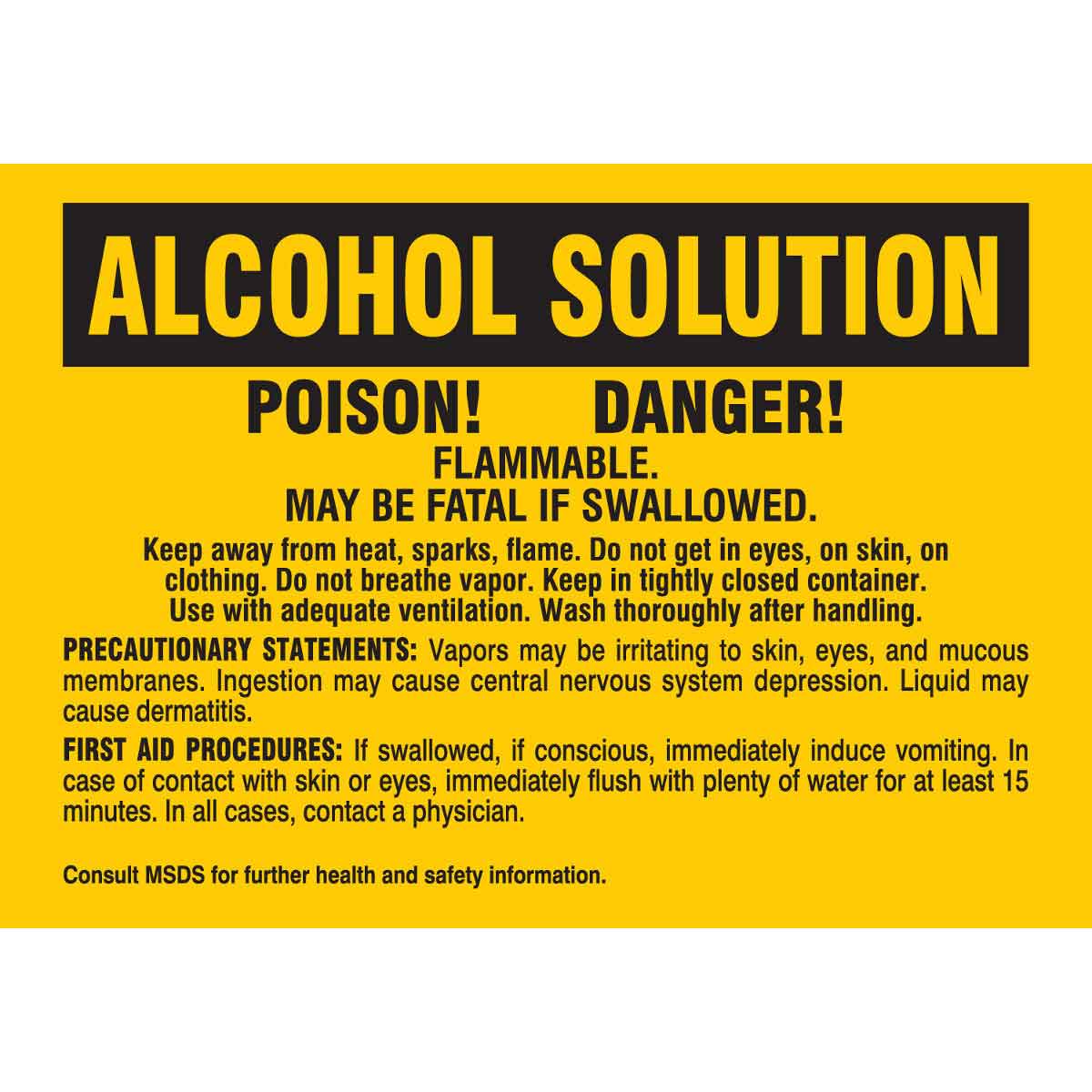 20196QLS B-302 3.5X5 25/PK ALCOHOL SOLUTION