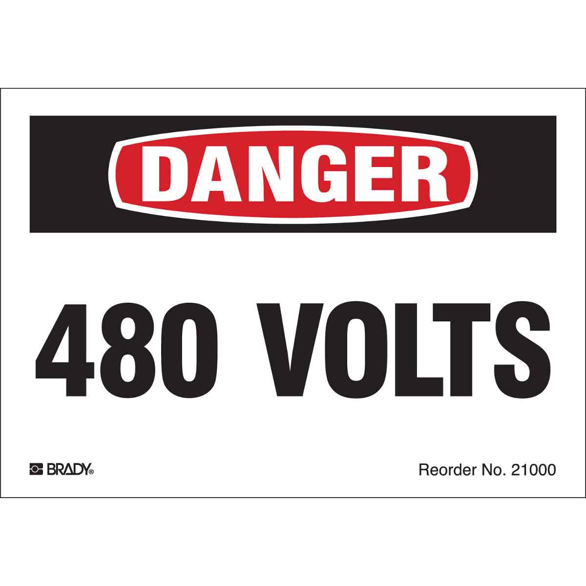 21000LS B-997 3.5X5 8/PK BLK/RED/WHT 480 VOLTS