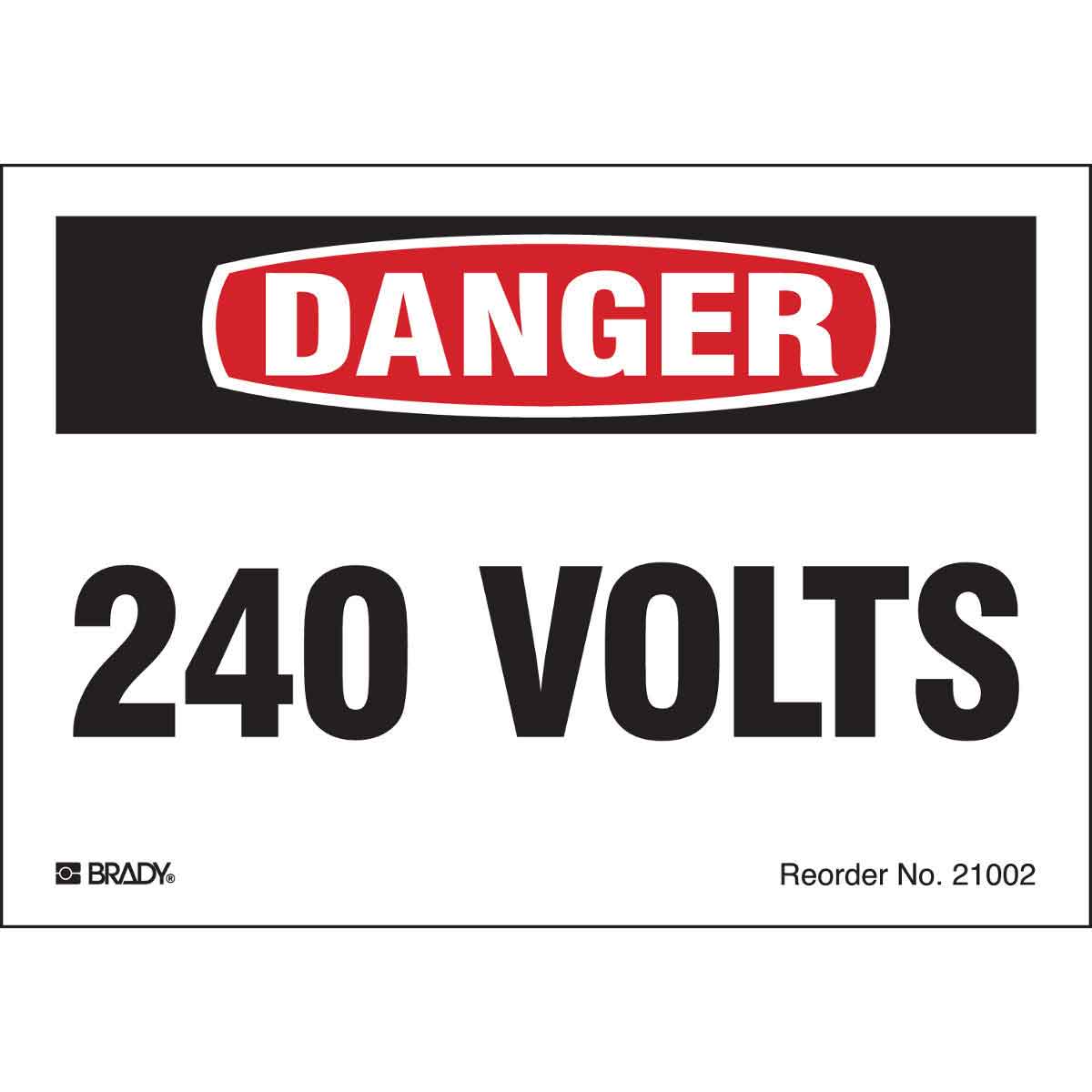 21002LS B-997 3.5X5 8/PK BLK/RED/WHT 240 VOLTS