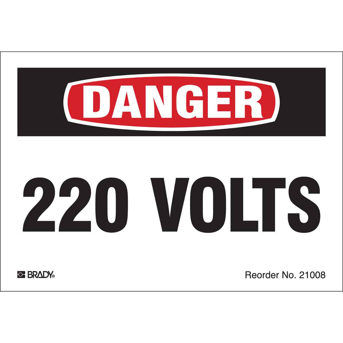 21008LS B-997 3.5X5 8/PK BLK/RED/WHT 220 VOLTS