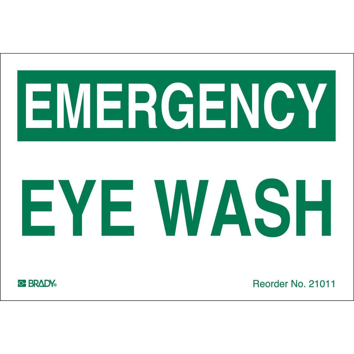 21011LS B-997 3.5X5 8/PK GRN/WHT EYE WASH