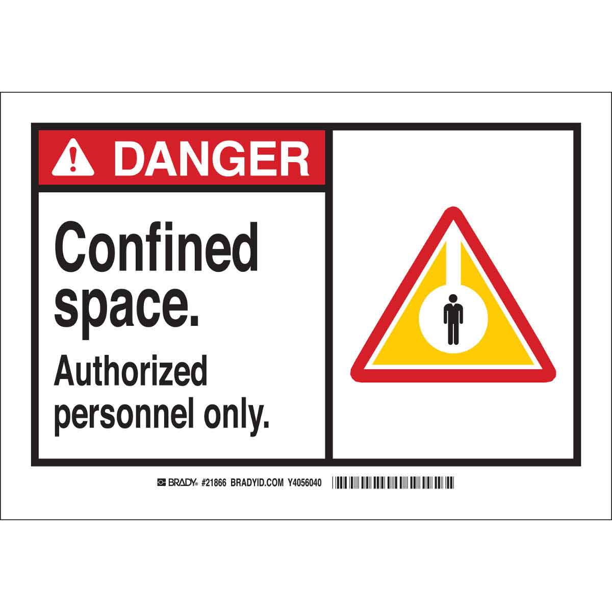 122813 B120 7X10 ANSI BLK,RED/WHT CONFINED