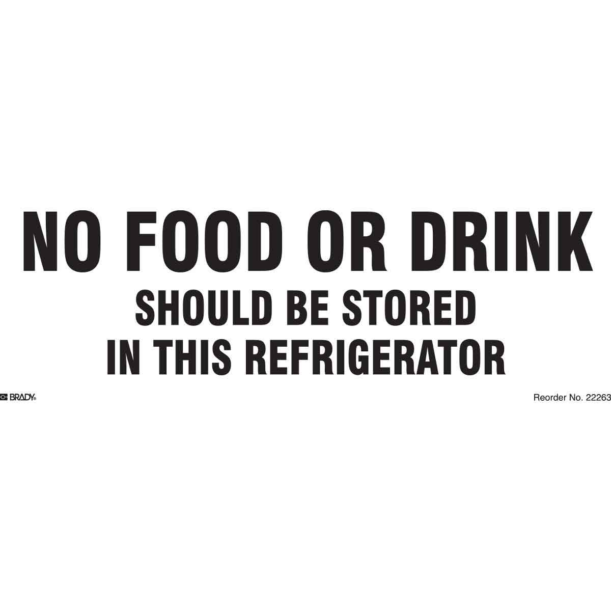 22263MLS B-811 3.5X10 NO FOOD/DRINK STORED