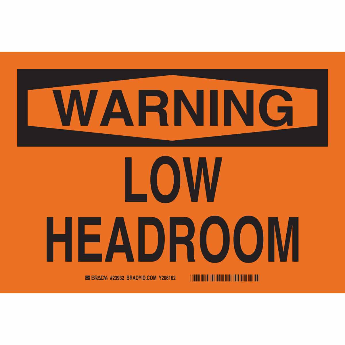 23943 B140 SAFETY SIGNS BLK/ORG