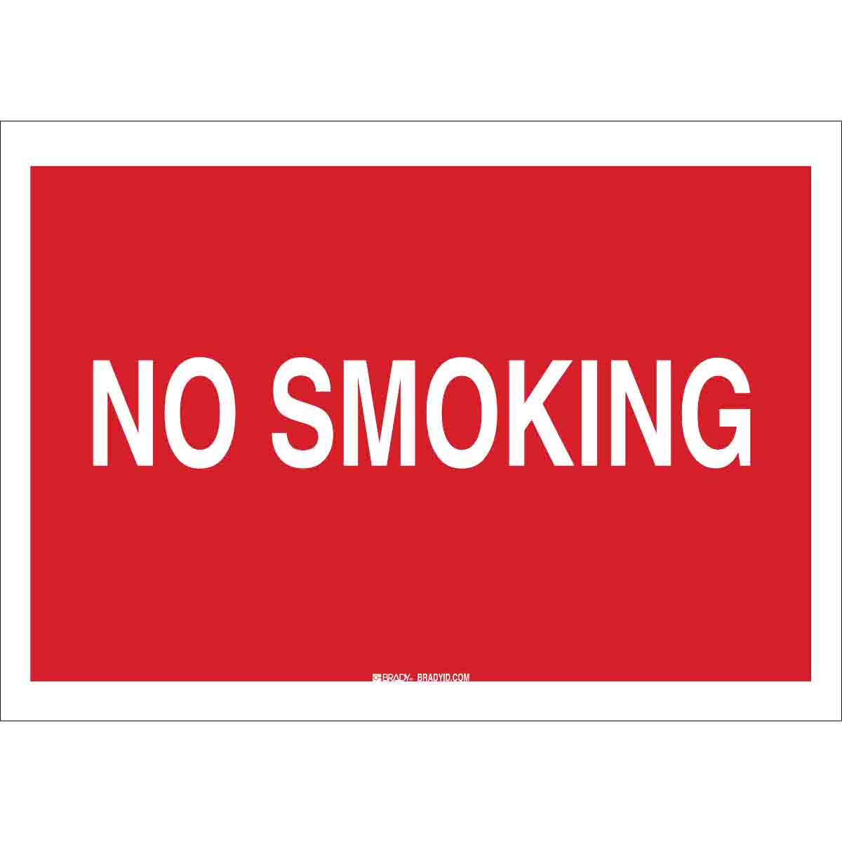42687 B555 7H X10W, WHT/RED, NO SMOKING