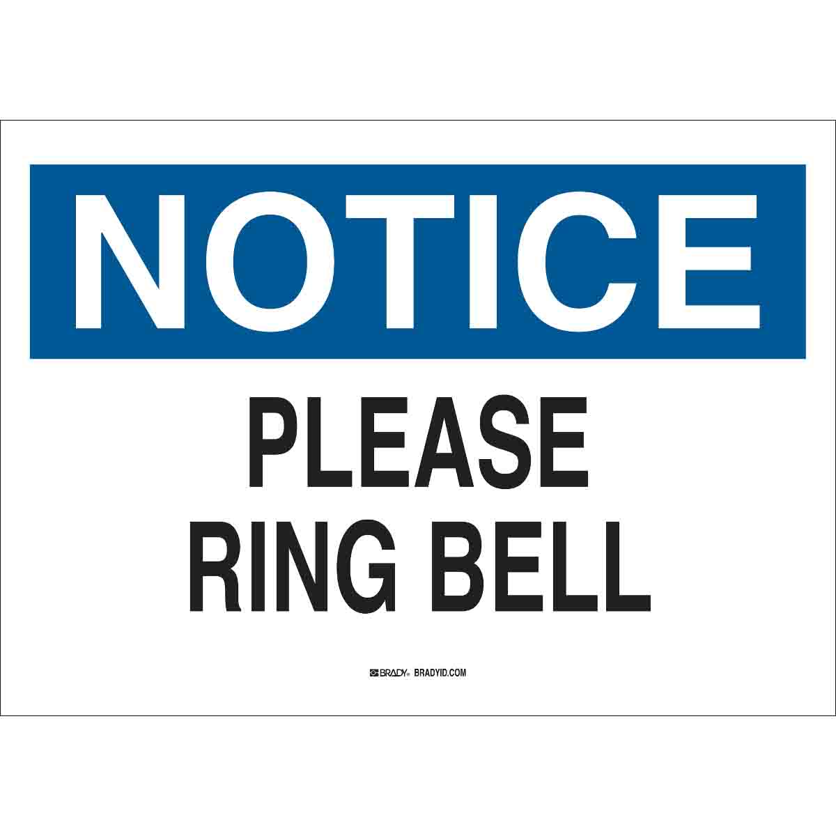 Notice Please Ring Bell Sign Brady Bradycanada Ca Please ring bell sign template