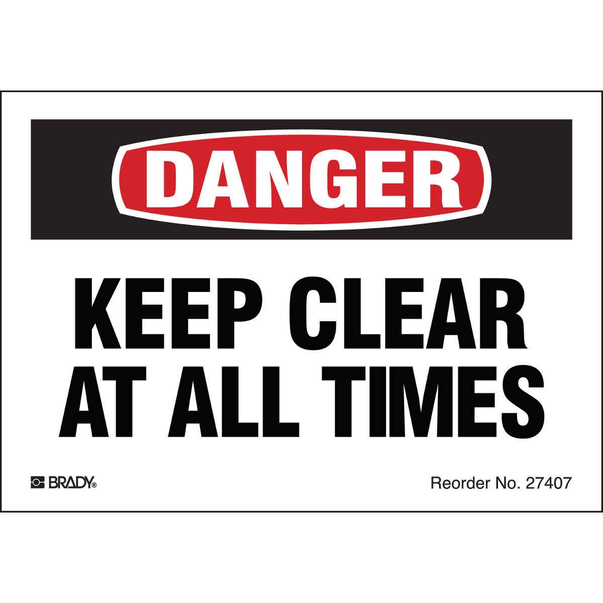 27407LS B-997 3.5X5 8/PK KEEP CLEAR AT ALL TIMES