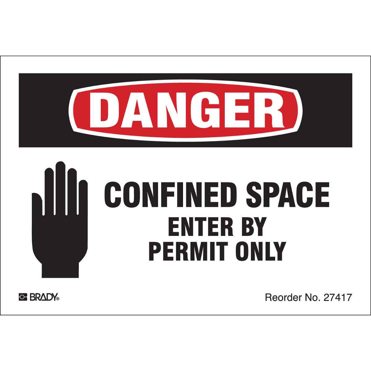 27417LS B-997 3.5X5 8/PK CONFINED SPACE