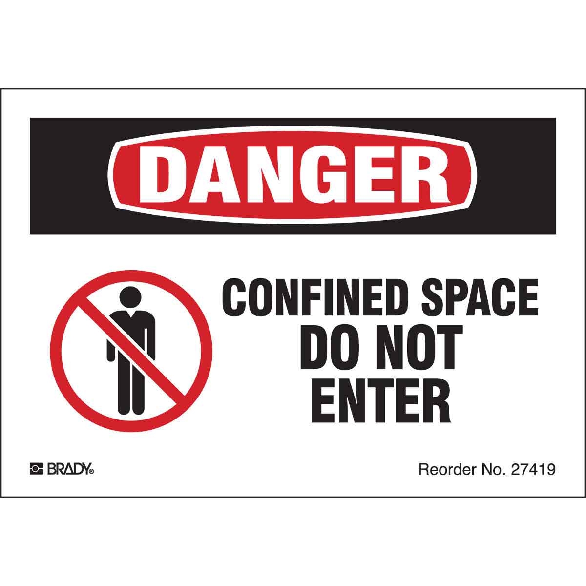 27419LS B-997 3.5X5 8/PK CONFINED SPACE