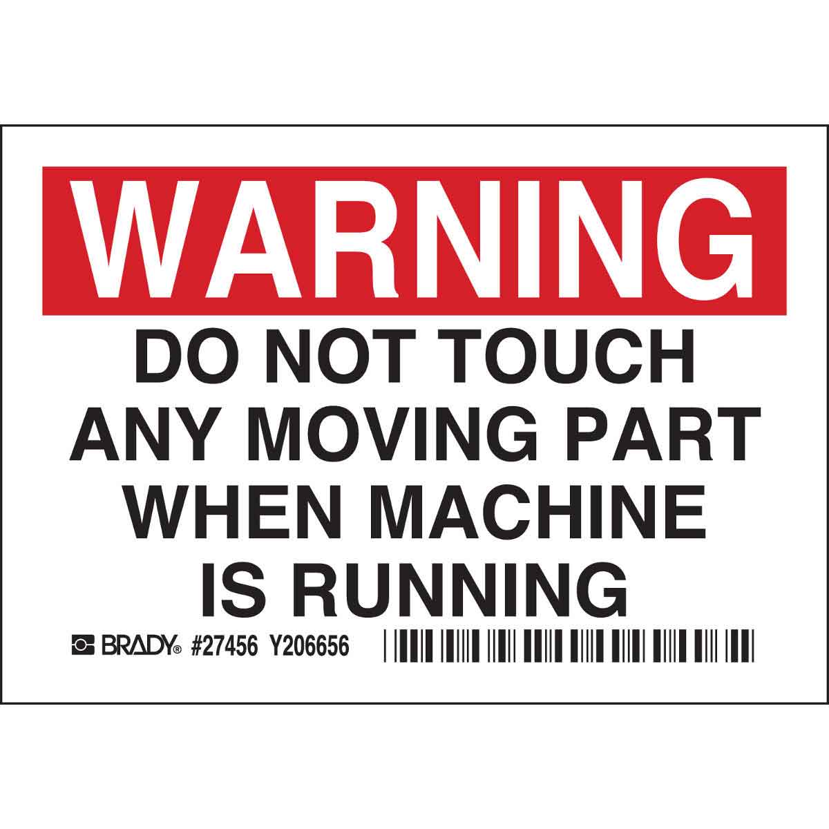27456 B302 SAFETY SIGN 3.5X5 BLK/RED/WHT