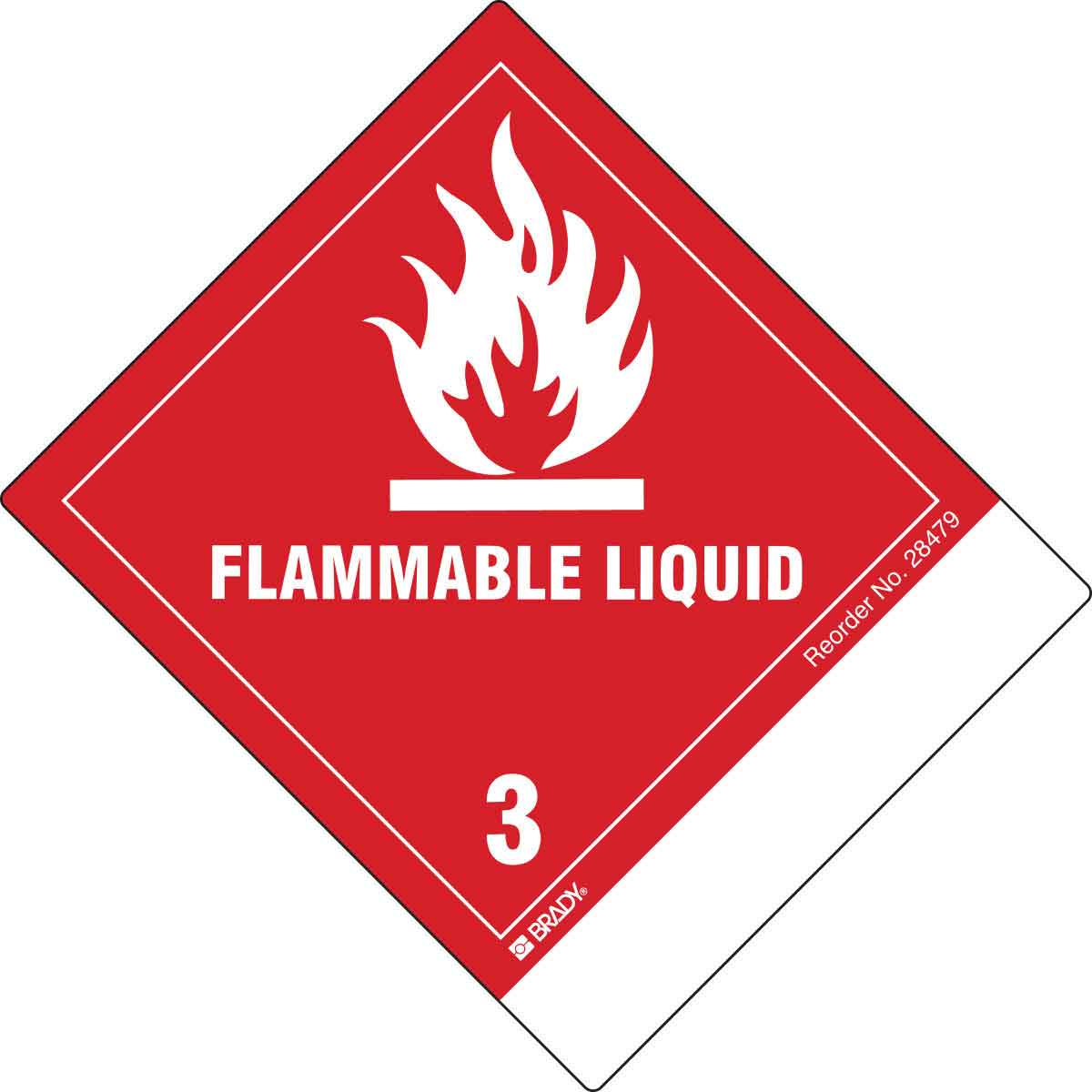 28479LS B235 4.5X4 100/PK FLAMMABLE LIQUID LABEL