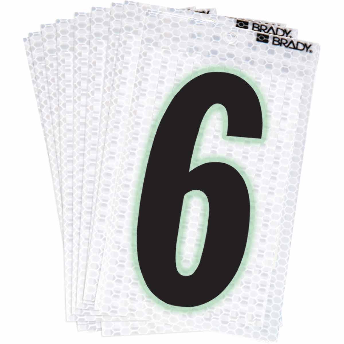 3000-6 2 in N&L BL, GN Glow on Silver 6 10/PK