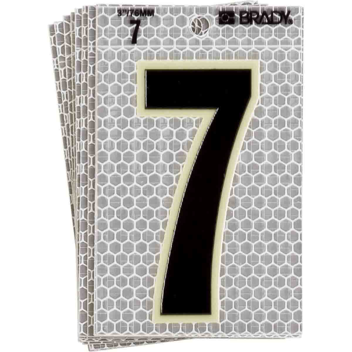 3010-7 3 in N&L BL, GN Glow on Silver 7 10/PK