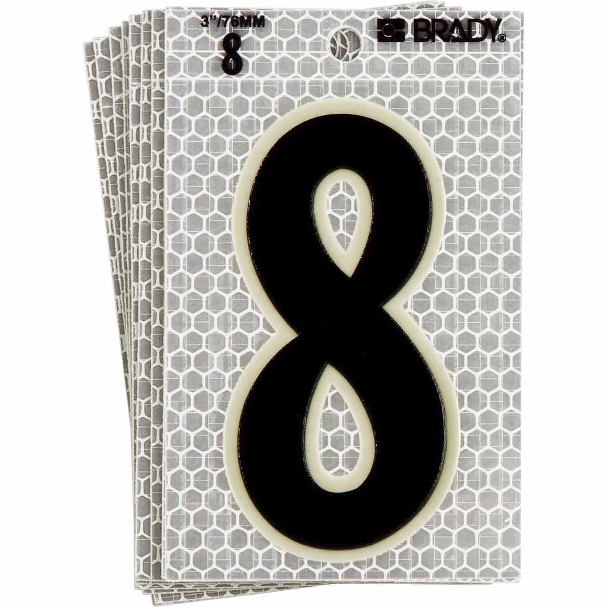 3020-8 5 in N&L BL, GN Glow on Silver 8 10/PK