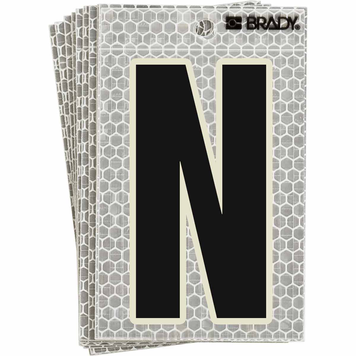 3020-N 5 in N&L BL, GN Glow on Silver N 10/PK