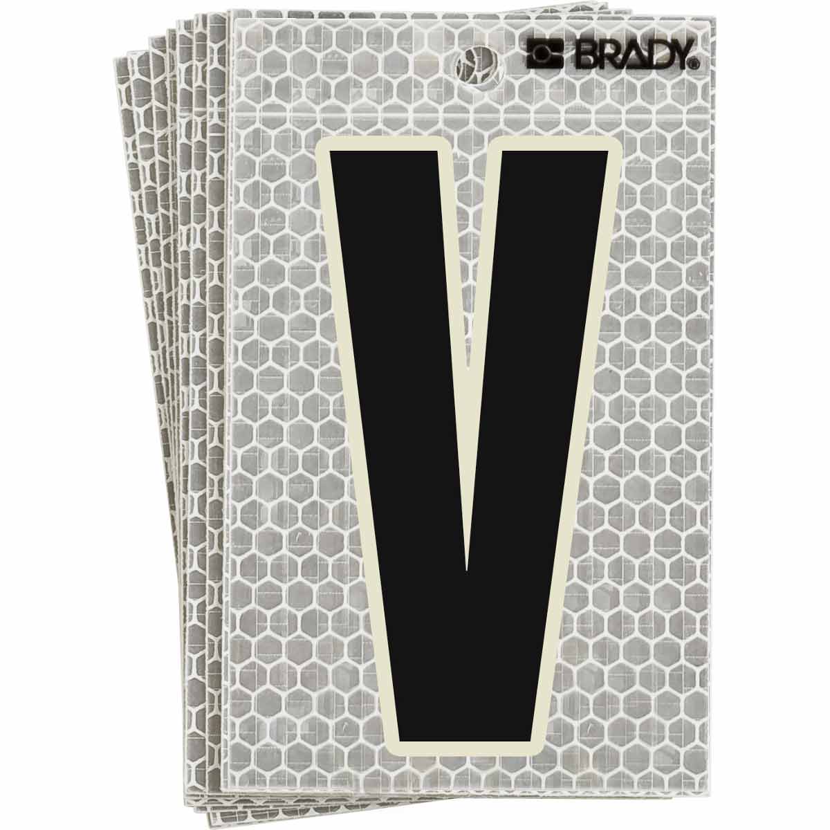 3010-V 3 in N&L BL, GN Glow on Silver V 10/PK