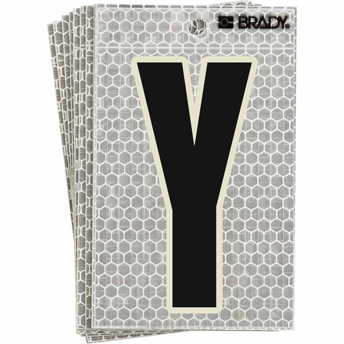 3010-Y 3 in N&L BL, GN Glow on Silver Y 10/PK