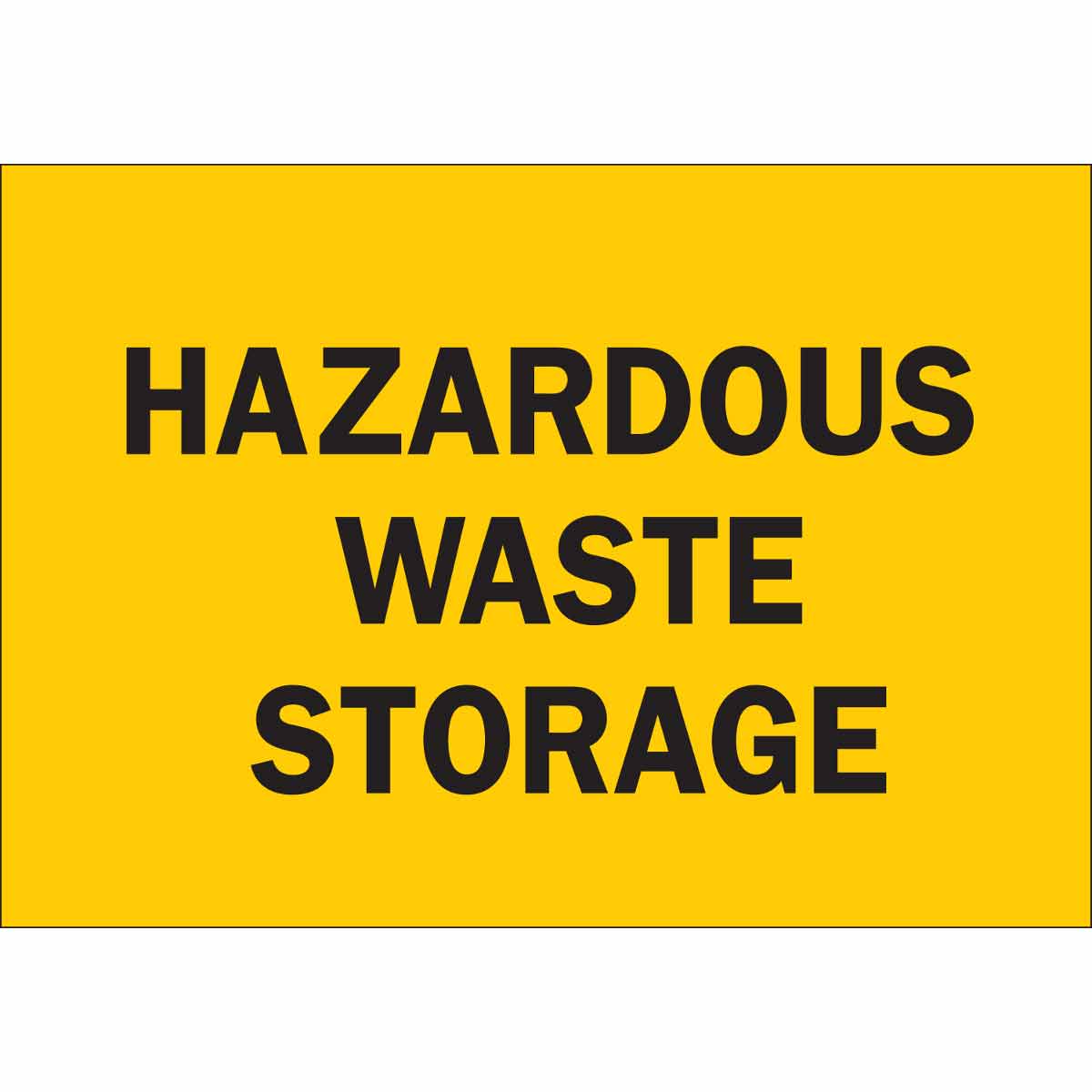 30670 B555 10X14 BLK/YEL HAZARDOUS WASTE STORA