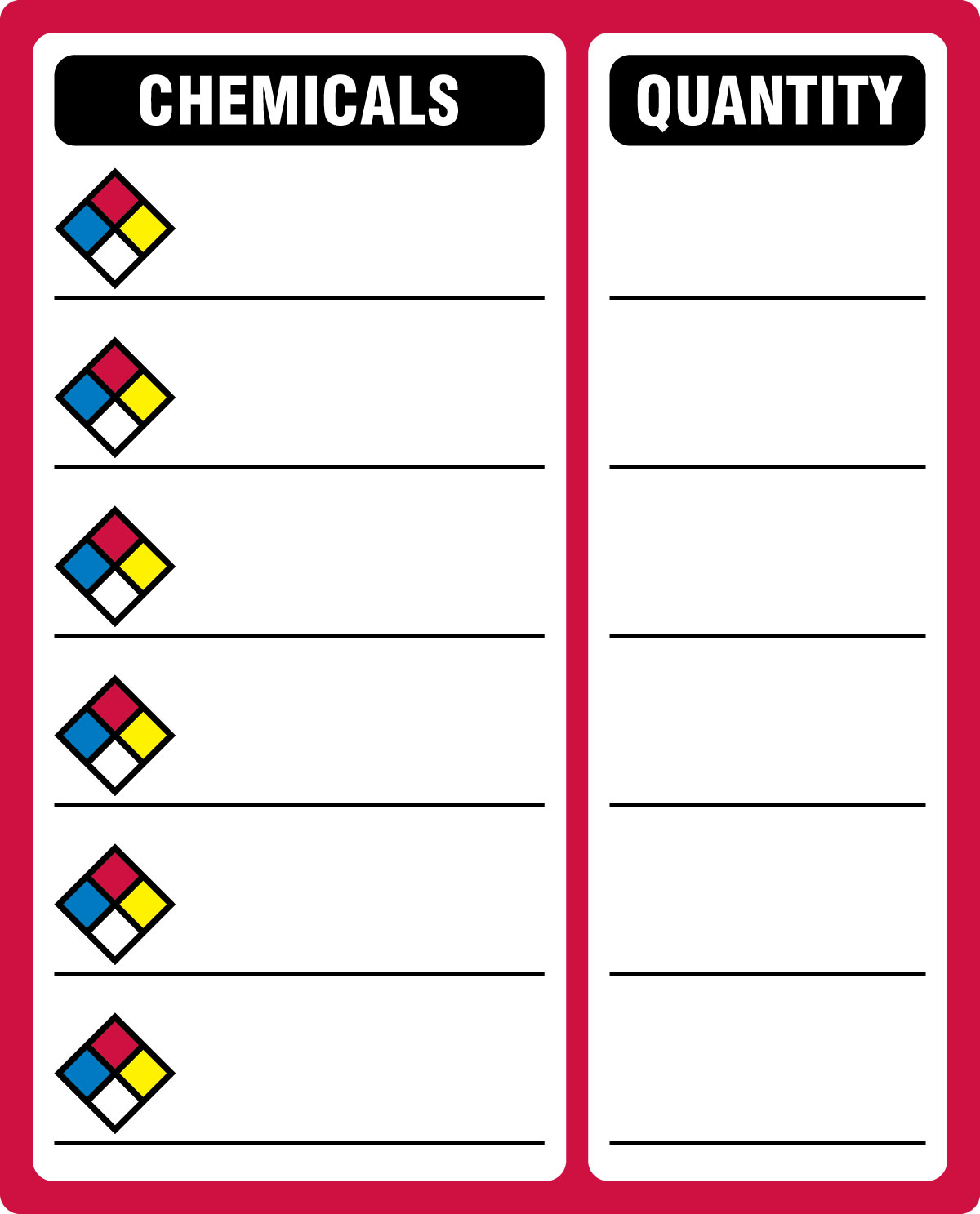 30676 NFPA MAGNETIC CONTENTS SIGN