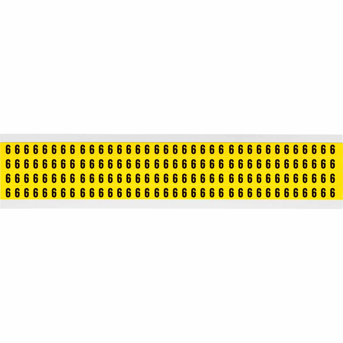 3400-6 0.25" Vinyl N&L Black on Yellow 6 144/PK