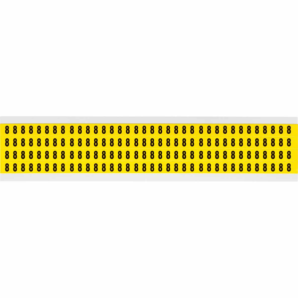 3400-8 0.25" Vinyl N&L Black on Yellow 8 144/PK