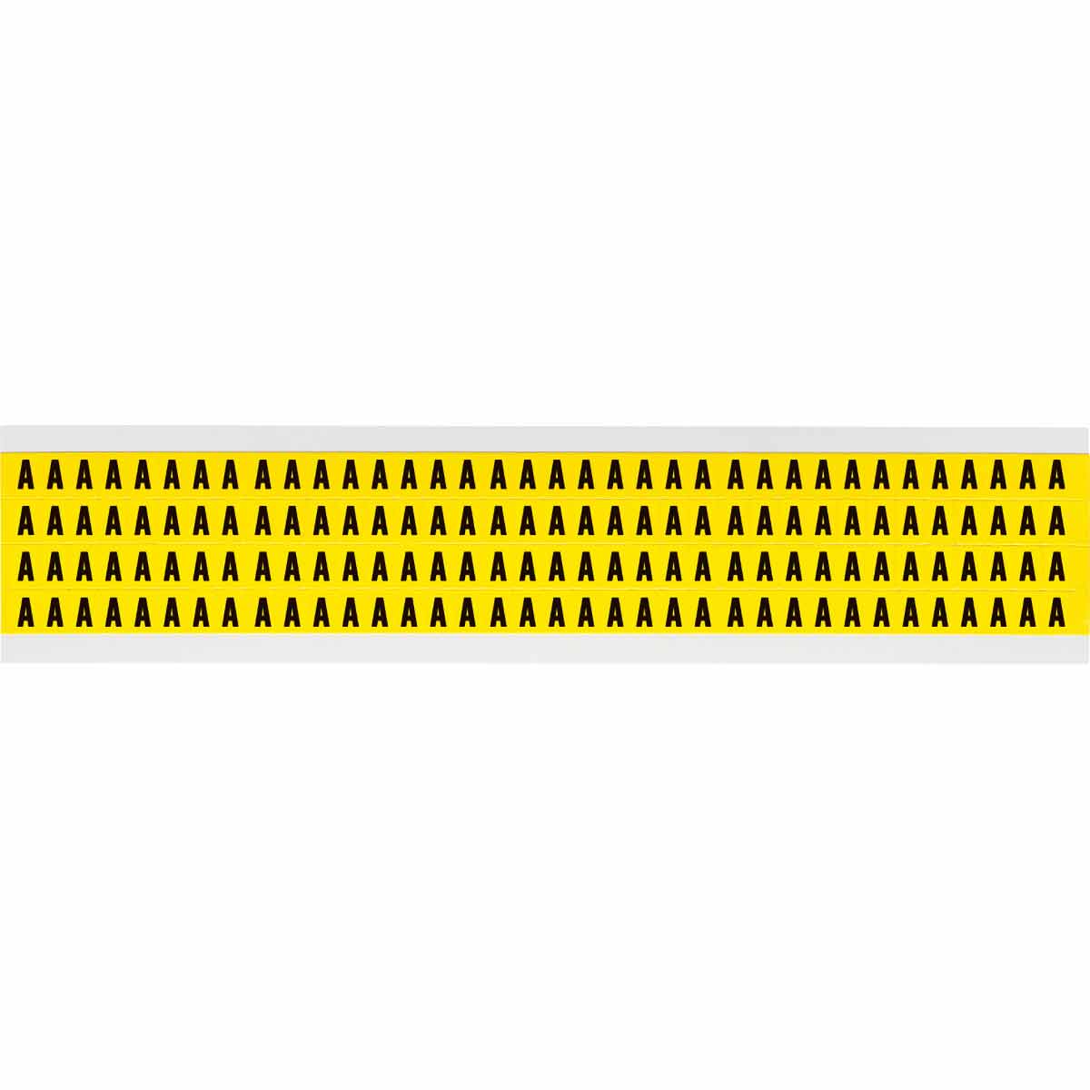3400-A 0.25" Vinyl N&L Black on Yellow A 144/PK