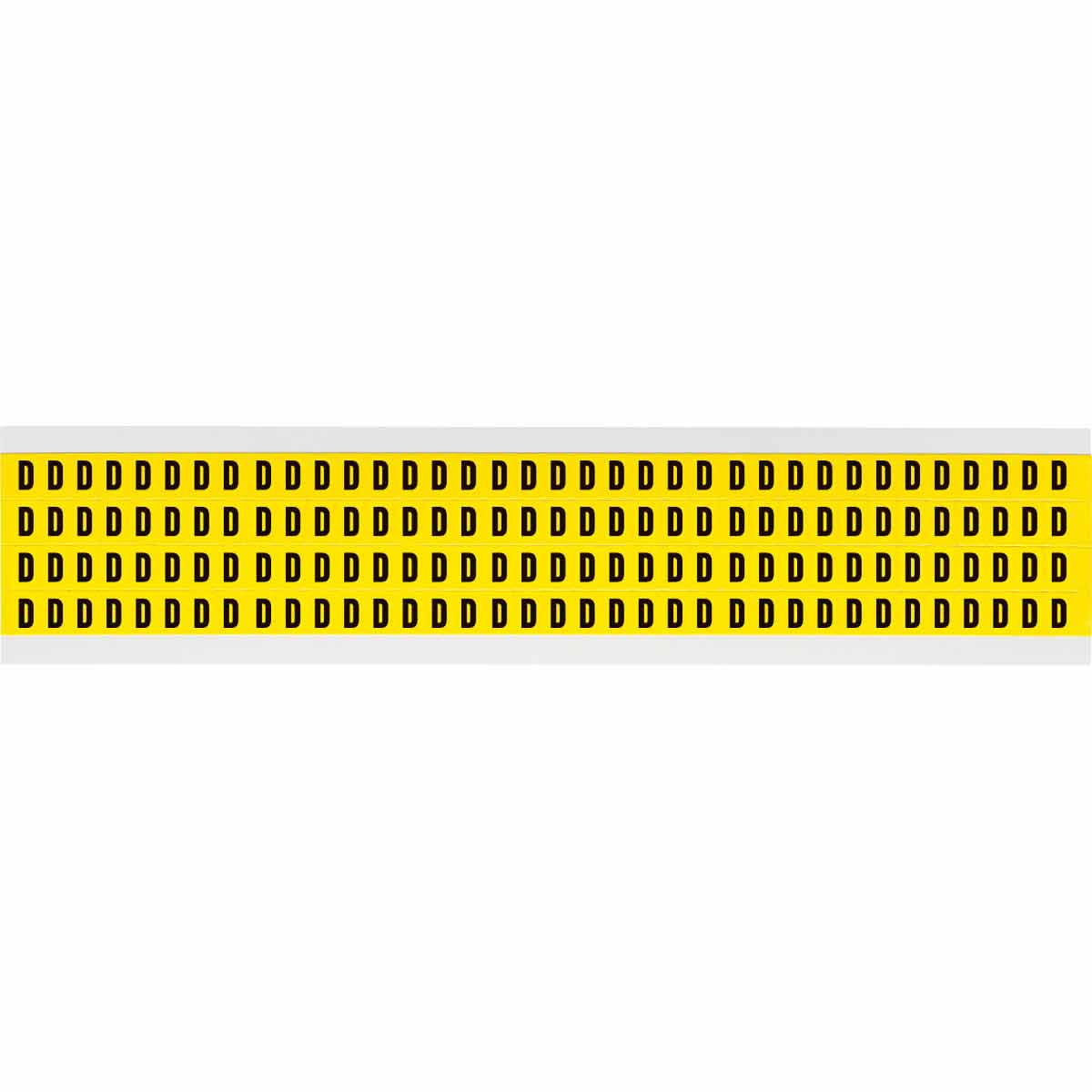 3400-D 0.25" Vinyl N&L Black on Yellow D 144/PK