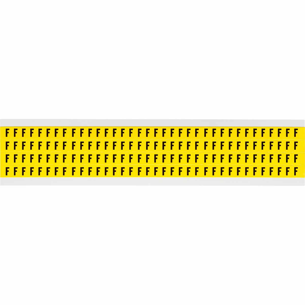 3400-F 0.25" Vinyl N&L Black on Yellow F 144/PK