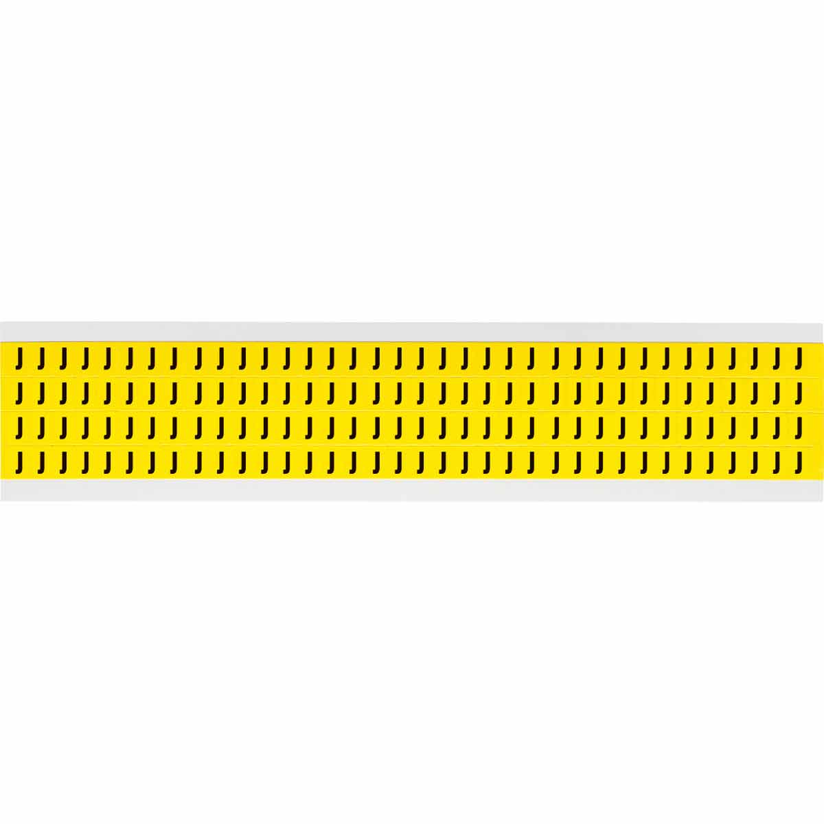 3400-J 0.25" Vinyl N&L Black on Yellow J 144/PK