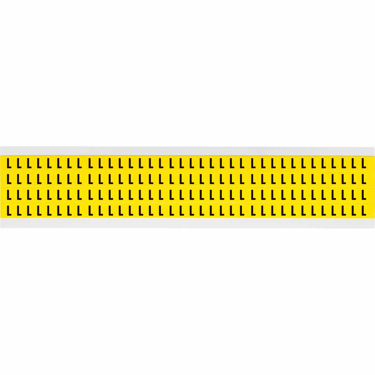 3400-L 0.25" Vinyl N&L Black on Yellow L 144/PK