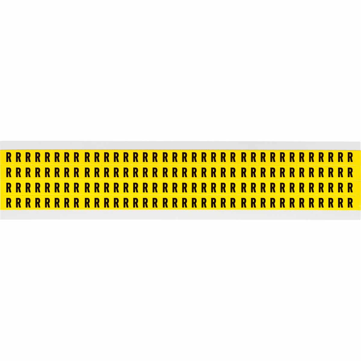 3400-R 0.25" Vinyl N&L Black on Yellow R 144/PK