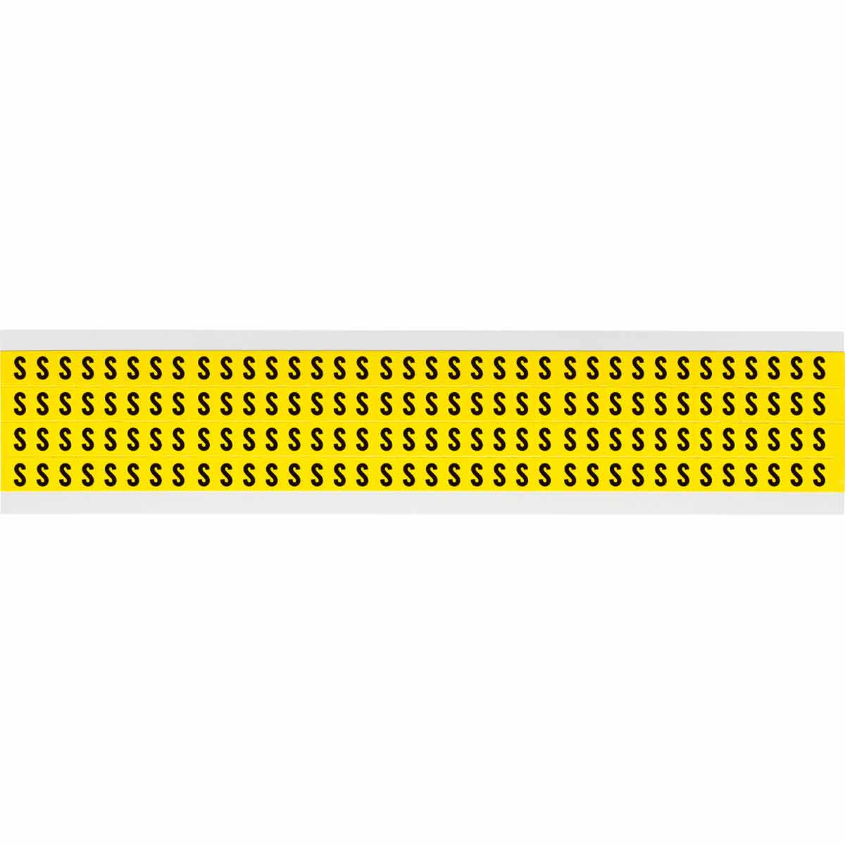 3400-S 0.25" Vinyl N&L Black on Yellow S 144/PK