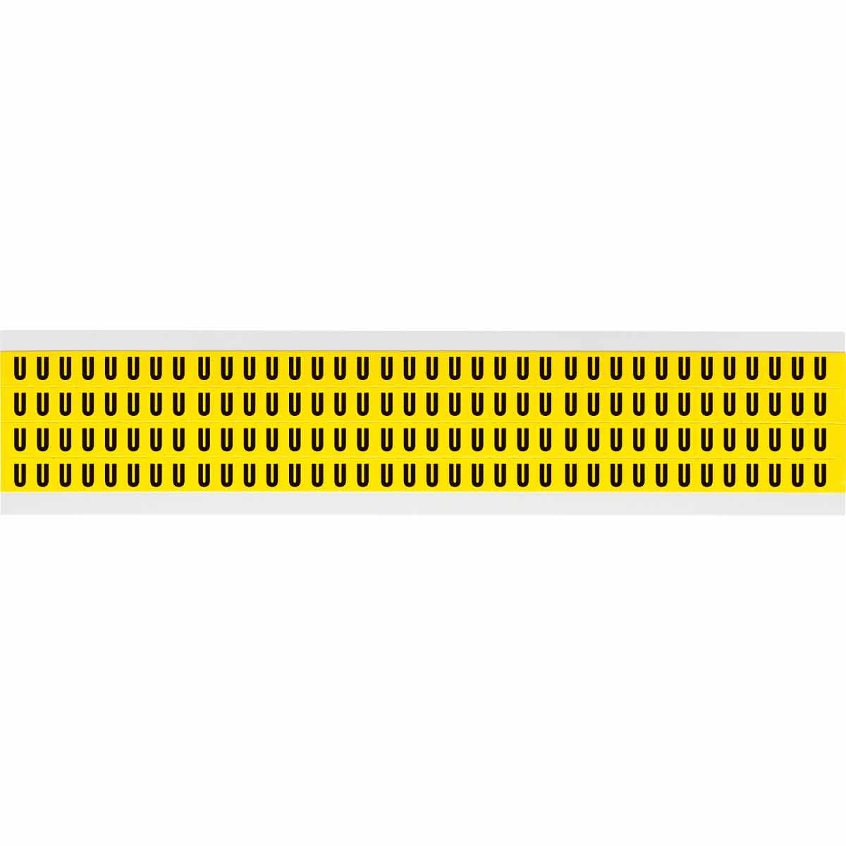 3400-U 0.25" Vinyl N&L Black on Yellow U 144/PK