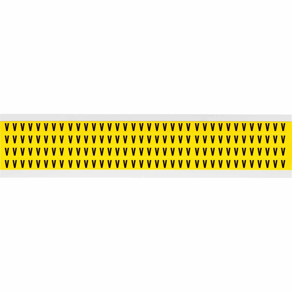 3400-V 0.25" Vinyl N&L Black on Yellow V 144/PK