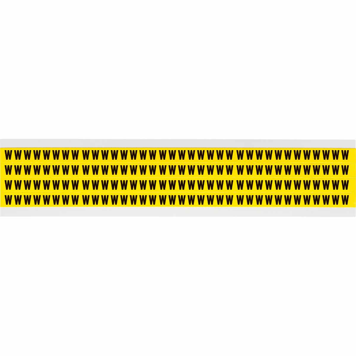 3400-W 0.25" Vinyl N&L Black on Yellow W 144/PK