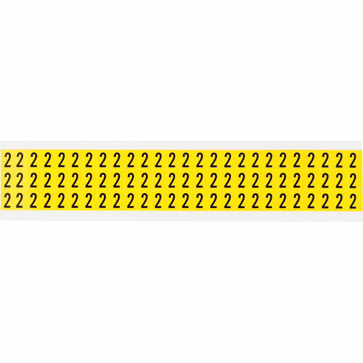 3410-2 0.375" Vinyl N&L Black on Yellow 2 78/PK