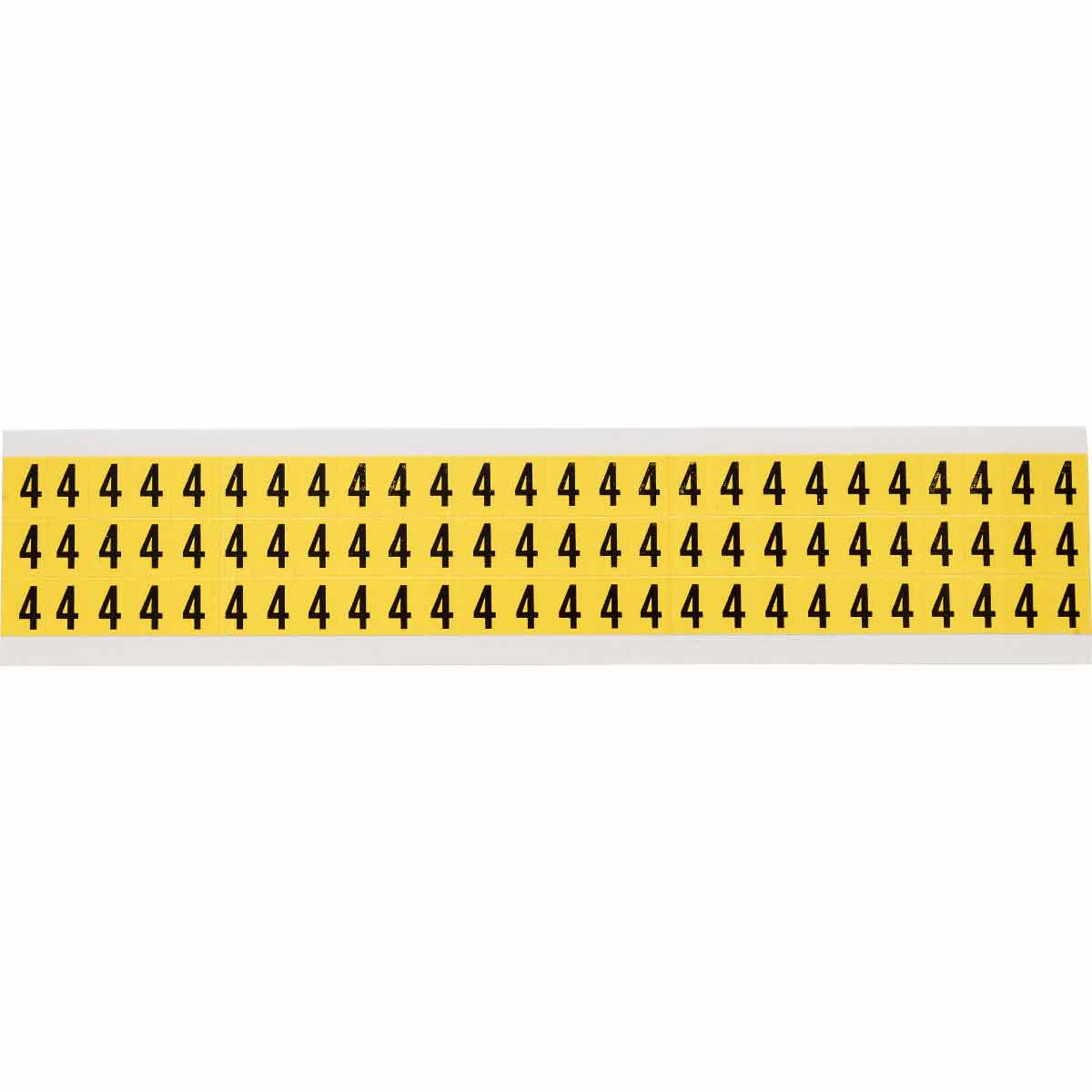 3410-4 0.375" Vinyl N&L Black on Yellow 4 78/PK
