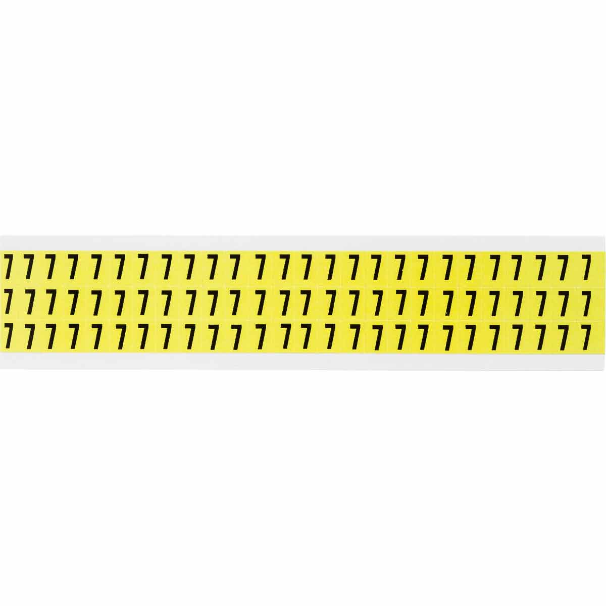 3410-7 0.375" Vinyl N&L Black on Yellow 7 78/PK