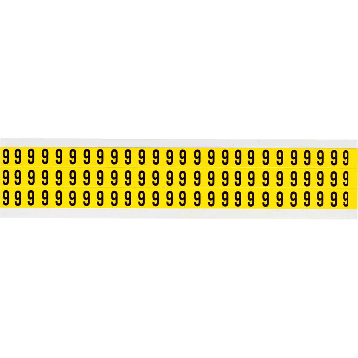 3410-9 0.375" Vinyl N&L Black on Yellow 9 78/PK