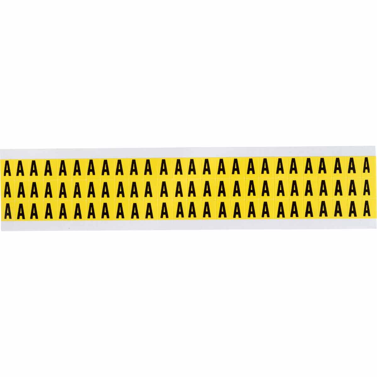 3410-A 0.375" Vinyl N&L Black on Yellow A 78/PK