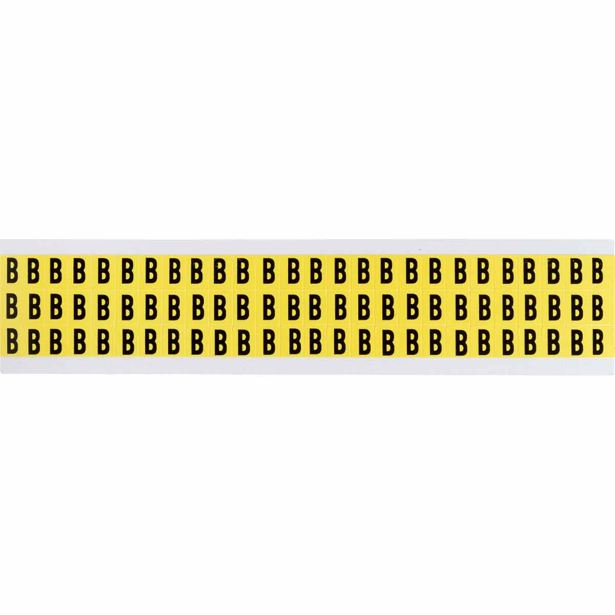 3410-B 0.375" Vinyl N&L Black on Yellow B 78/PK